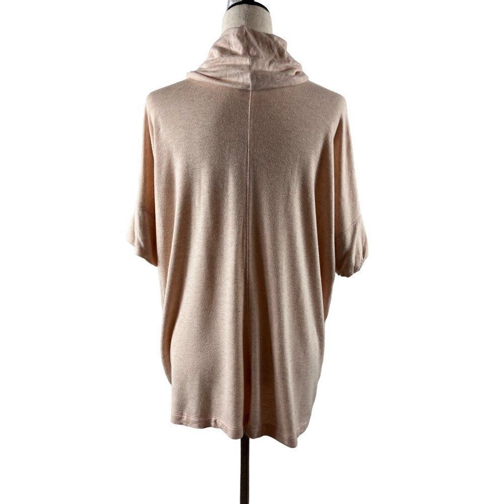 Lou & Grey Signaturesoft Cowl Short Sleeve Tunic Top Small Orange Rayon Stretchy - Picture 5 of 8